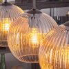 Koyoto Lampadario a sospensione, Lampada a sfera, Lampada a sospensione Ambrato, Chiaro, 4-Luci