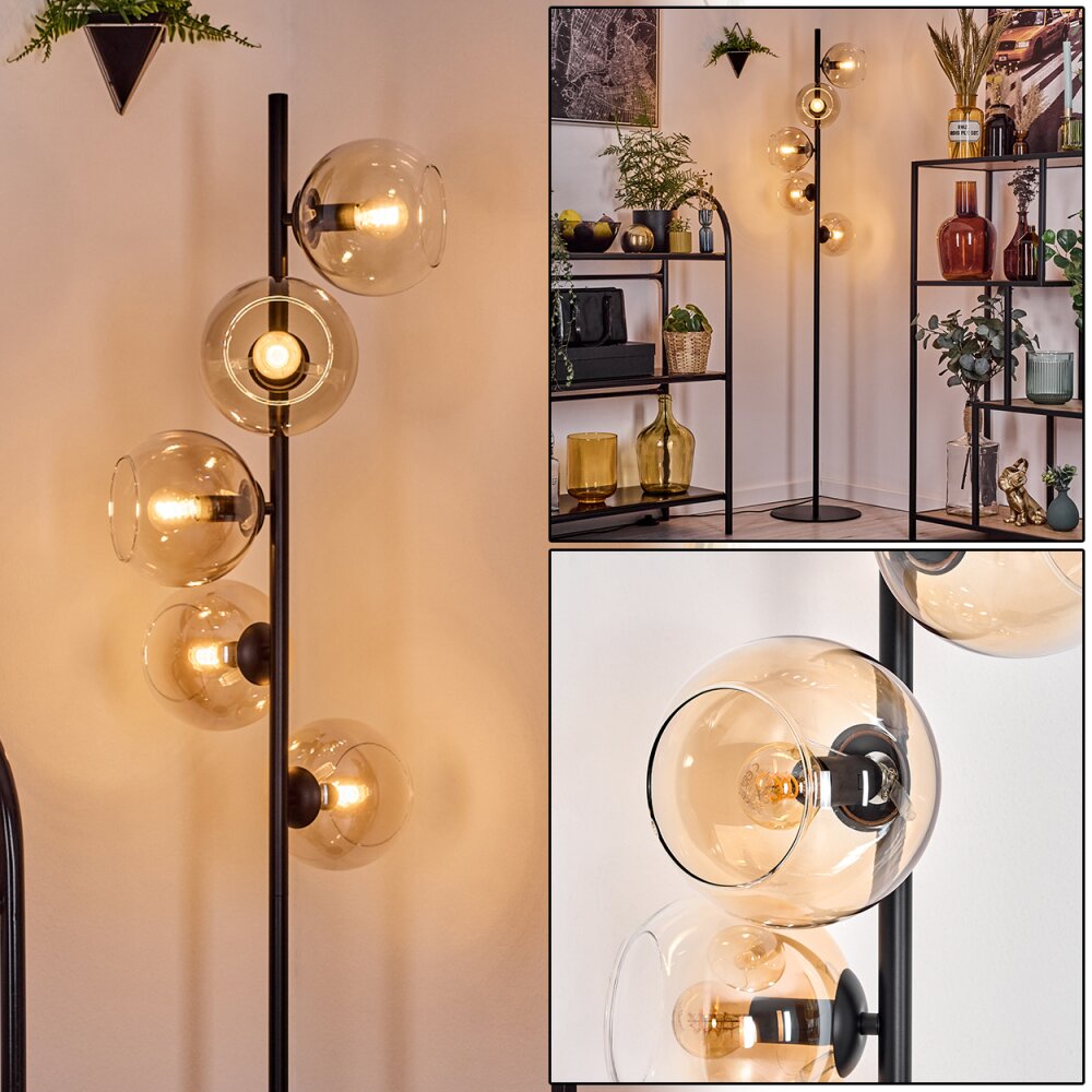 Koyoto Lampada da terra Ambrato, Chiaro, 5-Luci main product photo