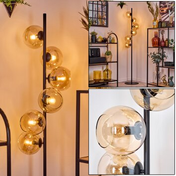 Koyoto Lampada da terra Ambrato, 6-Luci