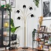 Bassagoda Lampada da terra Ottone, Nero, 5-Luci