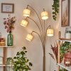 Bassagoda Lampada da terra Ottone, Nero, 5-Luci