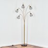 Yaak Lampada da terra Ottone, Nero, 5-Luci