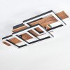 Narangera Plafoniera LED Marrone, Aspetto del legno, Nero, 1-Luce