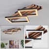 Ellekilde Plafoniera LED Marrone, Aspetto del legno, Nero, 1-Luce