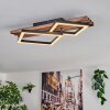 Ellekilde Plafoniera LED Marrone, Aspetto del legno, Nero, 1-Luce