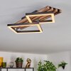 Ellekilde Plafoniera LED Marrone, Aspetto del legno, Nero, 1-Luce