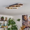 Ellekilde Plafoniera LED Marrone, Aspetto del legno, Nero, 1-Luce