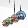 Koyoto Lampadario a sospensione, Lampada a sfera, Lampada a sospensione Blu, Verde, Ramato, 4-Luci