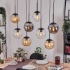 Gastor Lampadario a sospensione, Lampada a sfera, Lampada a sospensione Ambrato, Chiaro, Grigio fumo, 8-Luci