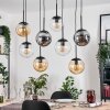 Gastor Lampadario a sospensione, Lampada a sfera, Lampada a sospensione Ambrato, Chiaro, Grigio fumo, 8-Luci