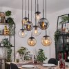 Gastor Lampadario a sospensione, Lampada a sfera, Lampada a sospensione Ambrato, Chiaro, Grigio fumo, 8-Luci