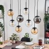 Gastor Lampadario a sospensione, Lampada a sfera, Lampada a sospensione Ambrato, Chiaro, Grigio fumo, 8-Luci
