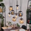 Gastor Lampadario a sospensione, Lampada a sfera, Lampada a sospensione Ambrato, Chiaro, Grigio fumo, 8-Luci