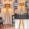 Soungou Lampada da terra Legno chiaro, Bianco, 1-Luce