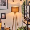 Soungou Lampada da terra Legno chiaro, Bianco, 1-Luce