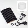 Soungou Lampada da terra Cromo, Nero, 1-Luce