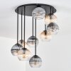 Koyoto Plafoniera, Lampada a sfera 57 cm Ambrato, Chiaro, Grigio fumo, 9-Luci
