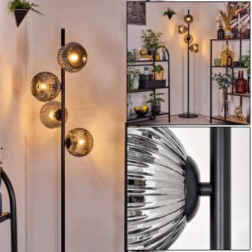 Koyoto Lampada da terra Grigio fumo, 4-Luci
