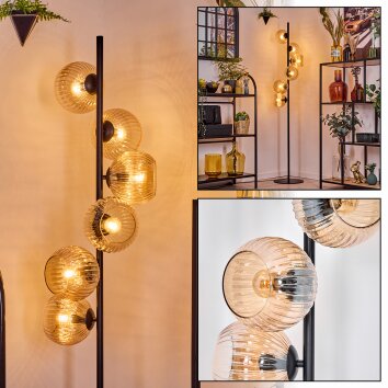 Koyoto Lampada da terra Ambrato, 6-Luci