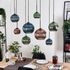 Koyoto Lampadario a sospensione, Lampada a sfera, Lampada a sospensione Écru, Nero, 8-Luci