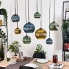 Koyoto Lampadario a sospensione, Lampada a sfera, Lampada a sospensione Écru, Nero, 8-Luci
