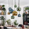 Koyoto Lampadario a sospensione, Lampada a sfera, Lampada a sospensione Écru, Nero, 8-Luci