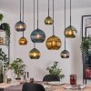 Koyoto Lampadario a sospensione, Lampada a sfera, Lampada a sospensione Écru, Nero, 8-Luci