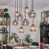 Koyoto Lampadario a sospensione, Lampada a sfera, Lampada a sospensione Écru, Nero, 8-Luci