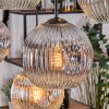 Koyoto Lampadario a sospensione, Lampada a sfera, Lampada a sospensione Écru, Nero, 8-Luci