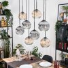 Koyoto Lampadario a sospensione, Lampada a sfera, Lampada a sospensione Écru, Nero, 8-Luci