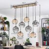 Koyoto Lampadario a sospensione, Lampada a sfera, Lampada a sospensione Écru, Nero, 8-Luci