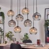 Koyoto Lampadario a sospensione, Lampada a sfera, Lampada a sospensione Écru, Nero, 8-Luci