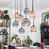 Koyoto Lampadario a sospensione, Lampada a sfera, Lampada a sospensione Écru, Nero, 8-Luci