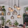 Koyoto Lampadario a sospensione, Lampada a sfera, Lampada a sospensione Écru, Nero, 8-Luci