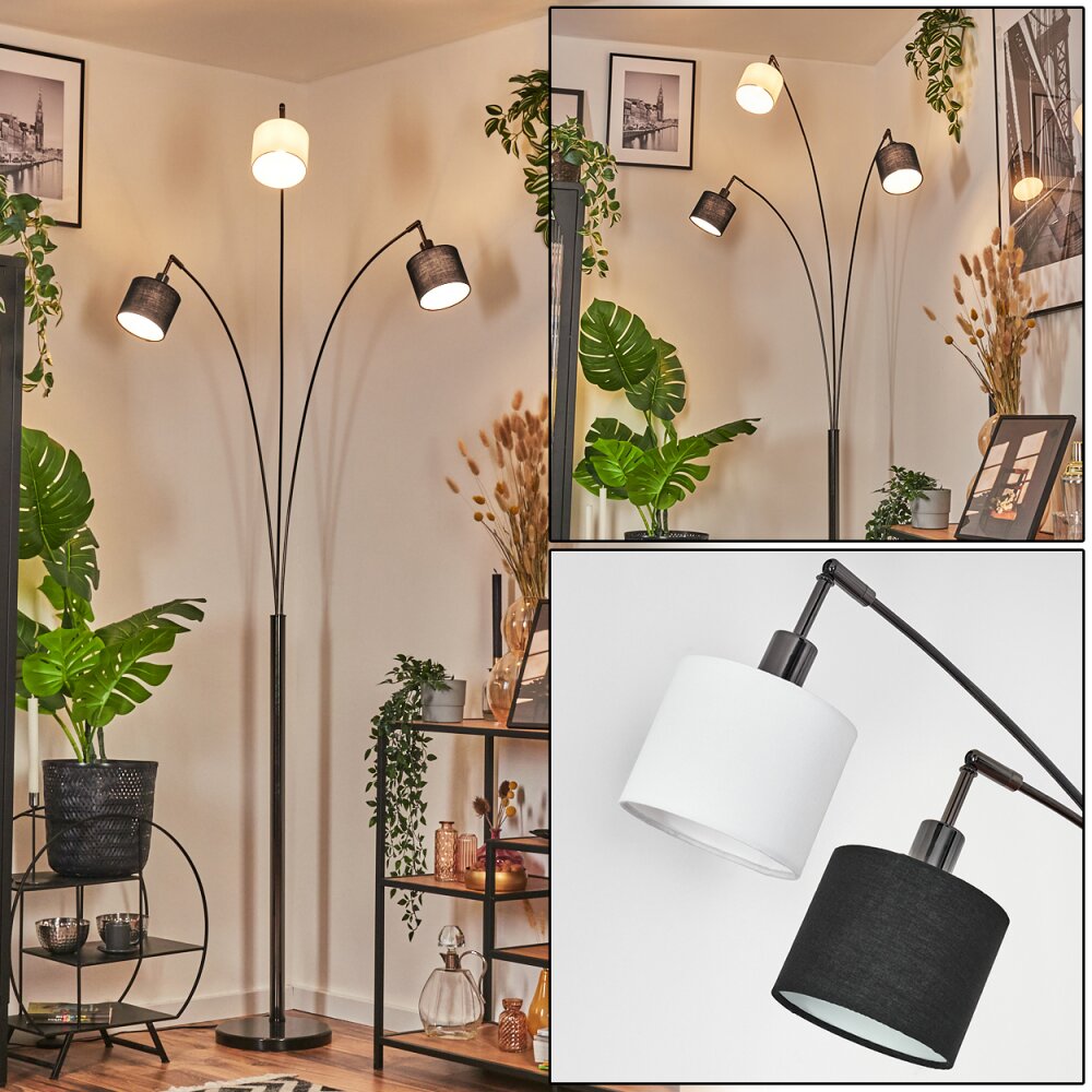 Bassagoda Lampada da terra Cromo, Nero, 3-Luci main product photo