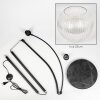 Koyoto Lampada da terra Nero, 1-Luce