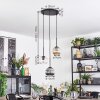 Ripoll Lampadario a sospensione, Lampada a sfera, Lampada a sospensione Ambrato, Chiaro, Grigio fumo, 3-Luci