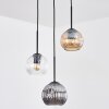 Ripoll Lampadario a sospensione, Lampada a sfera, Lampada a sospensione Ambrato, Chiaro, Grigio fumo, 3-Luci