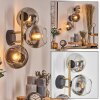 Koyoto Lampada a sfera, Applique Oro, Nero, 3-Luci