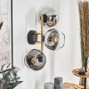 Koyoto Lampada a sfera, Applique Oro, Nero, 3-Luci