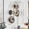 Koyoto Lampada a sfera, Applique Oro, Nero, 3-Luci