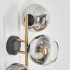 Koyoto Lampada a sfera, Applique Oro, Nero, 3-Luci