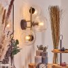 Koyoto Lampada a sfera, Applique Oro, Nero, 3-Luci
