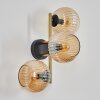 Koyoto Lampada a sfera, Applique Oro, Nero, 3-Luci
