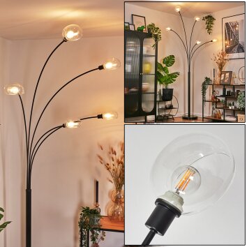 Nikkala Lampada da terra Nero, 5-Luci