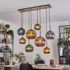 Koyoto Lampadario a sospensione, Lampada a sfera, Lampada a sospensione Écru, Nero, 8-Luci