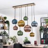 Koyoto Lampadario a sospensione, Lampada a sfera, Lampada a sospensione Écru, Nero, 8-Luci