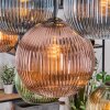 Koyoto Lampadario a sospensione, Lampada a sfera, Lampada a sospensione Écru, Nero, 8-Luci