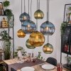 Koyoto Lampadario a sospensione, Lampada a sfera, Lampada a sospensione Écru, Nero, 8-Luci