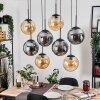 Gastor Lampadario a sospensione, Lampada a sfera, Lampada a sospensione Ambrato, Grigio fumo, 8-Luci